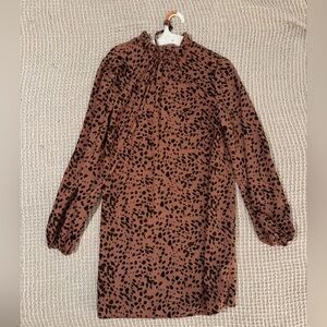 Brown Leopard Print Dress